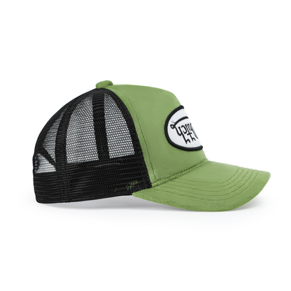 Kids Velvet Trucker Hat - Sage Green