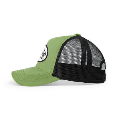 Kids Velvet Trucker Hat - Sage Green