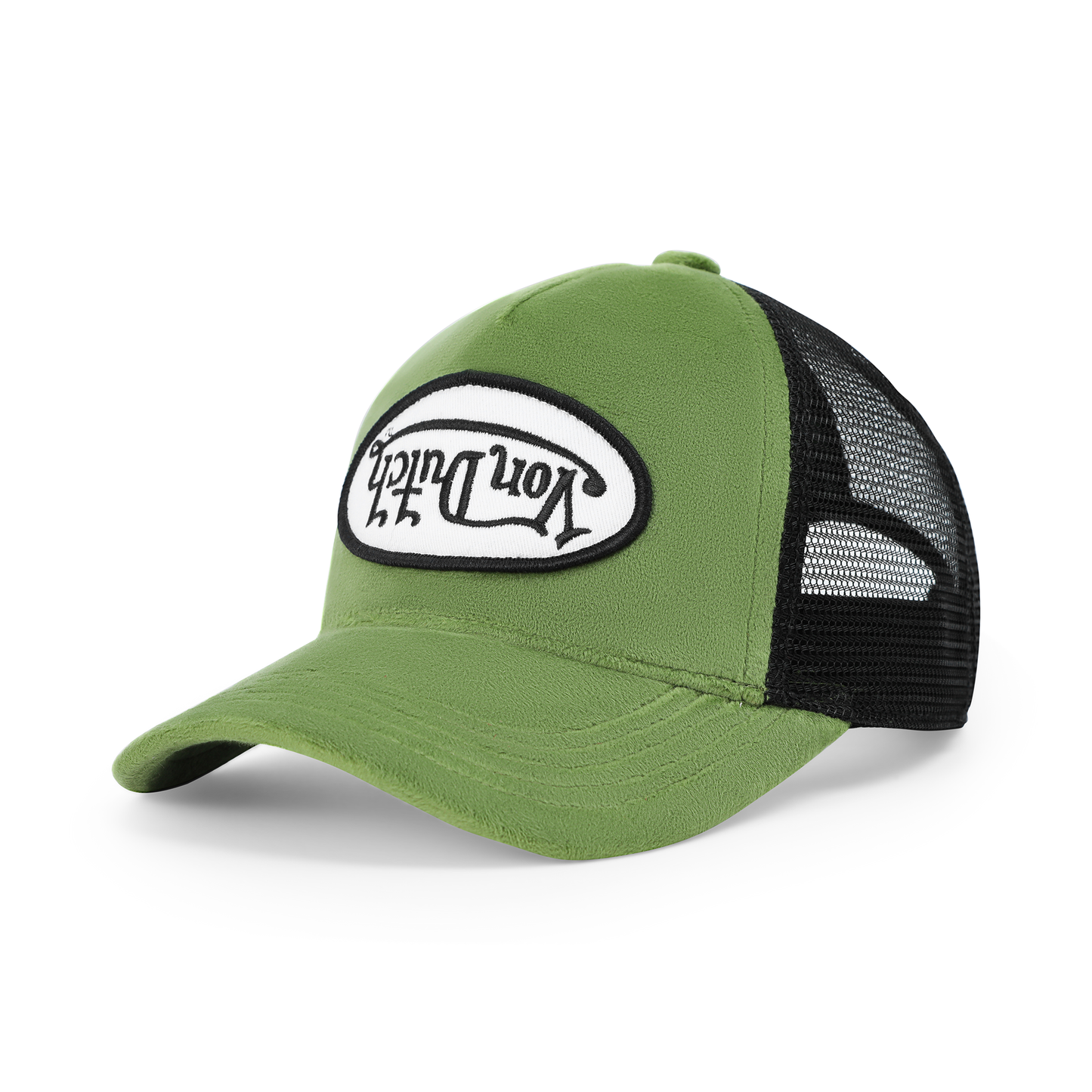 Kids Velvet Trucker Hat - Sage Green