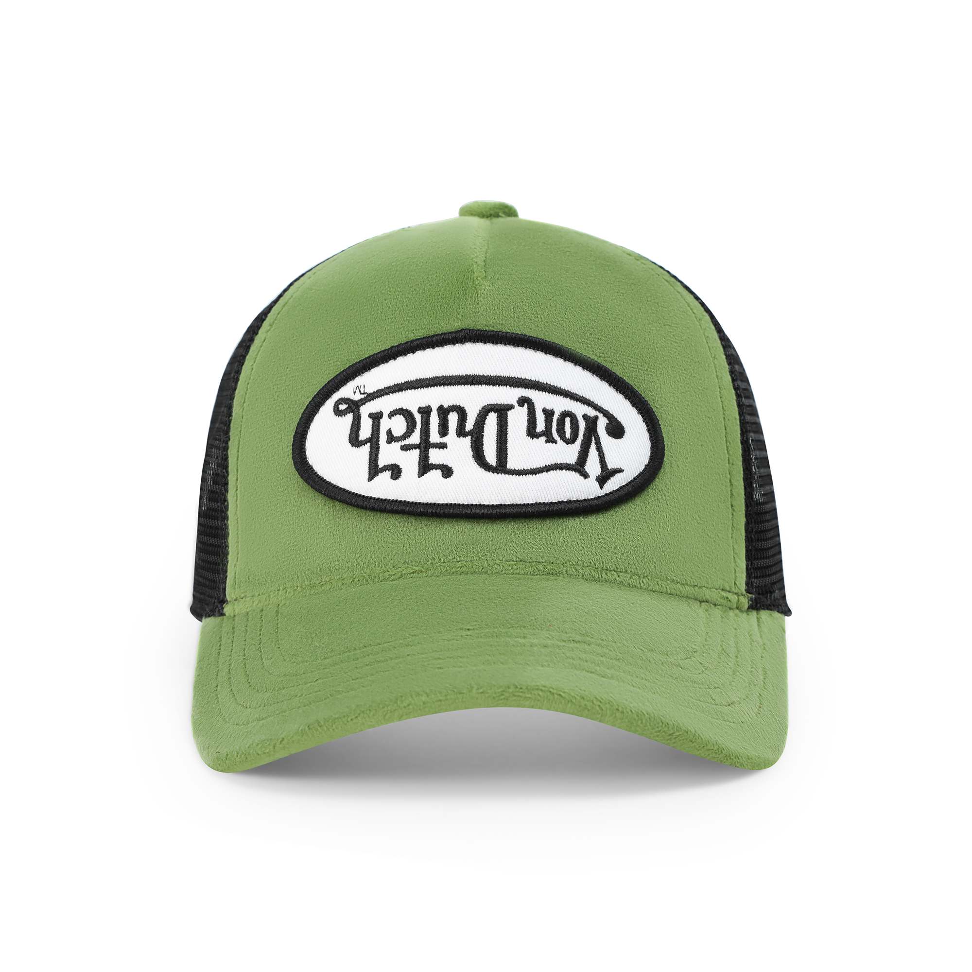 Kids Velvet Trucker Hat - Sage Green