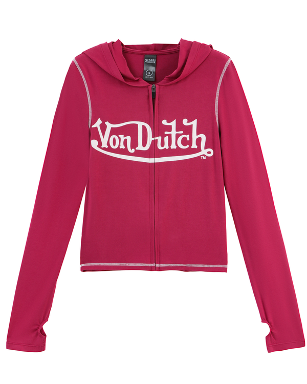 VON DUTCH ROXY TOP - MERLOT