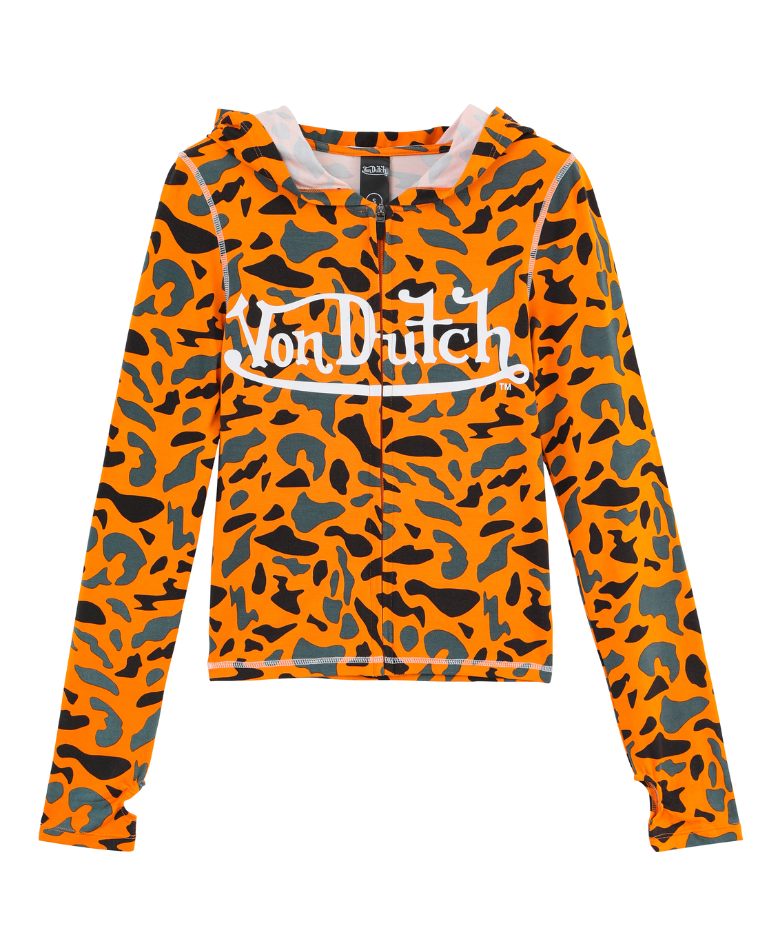 VON DUTCH ROXY TOP - ORANGE CAMO — image 1