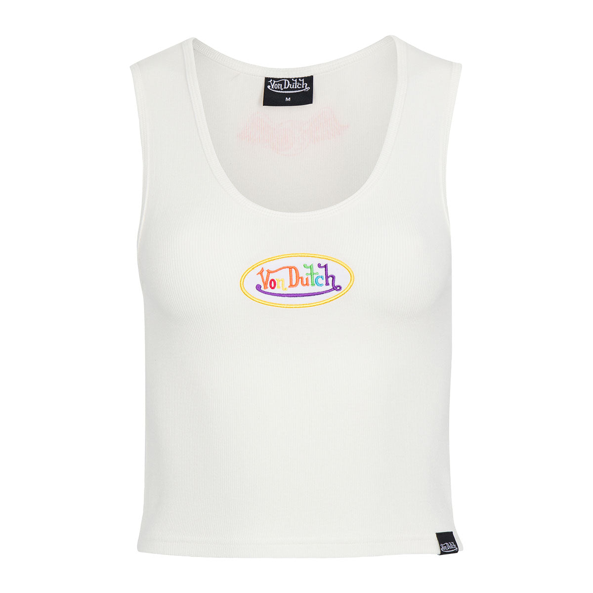 Rainbow Logo Black Crop Tank