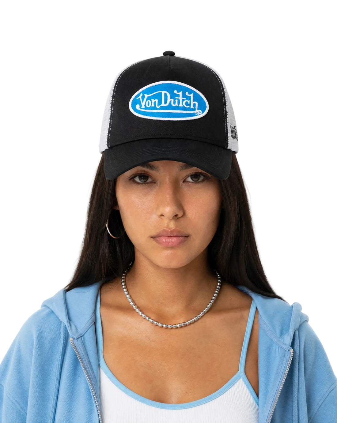 Suede Trucker Hat - Black and Blue