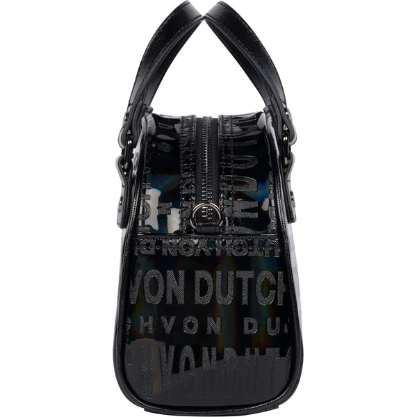 Von Dutch Black Onyx Reflective Bowling Bag Small