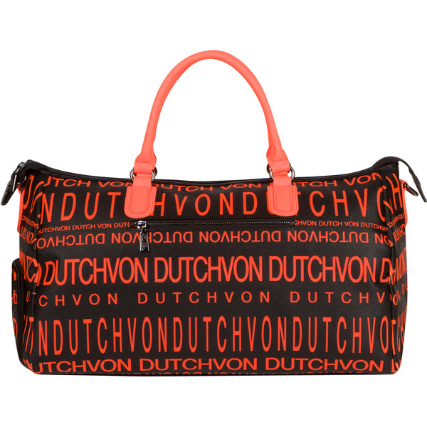 Black Holographic Weekender Bag Men - Von Dutch Designer Bag