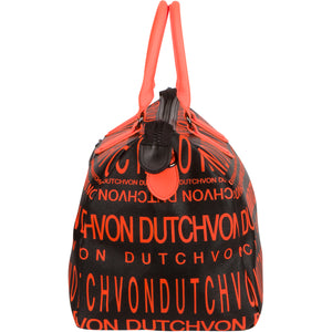 Monogram Black & Orange Overnight Bag
