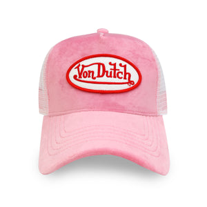 Von Dutch Pink Crush Velvet Trucker