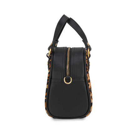 Leopard Vegan Pony Hair Cheetah Bowling Bag