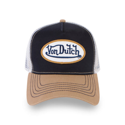 Navy with Tan Trucker