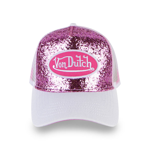Light Pink Glitter Trucker