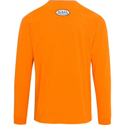 Von Dutch Originals Logo Orange LS Tee