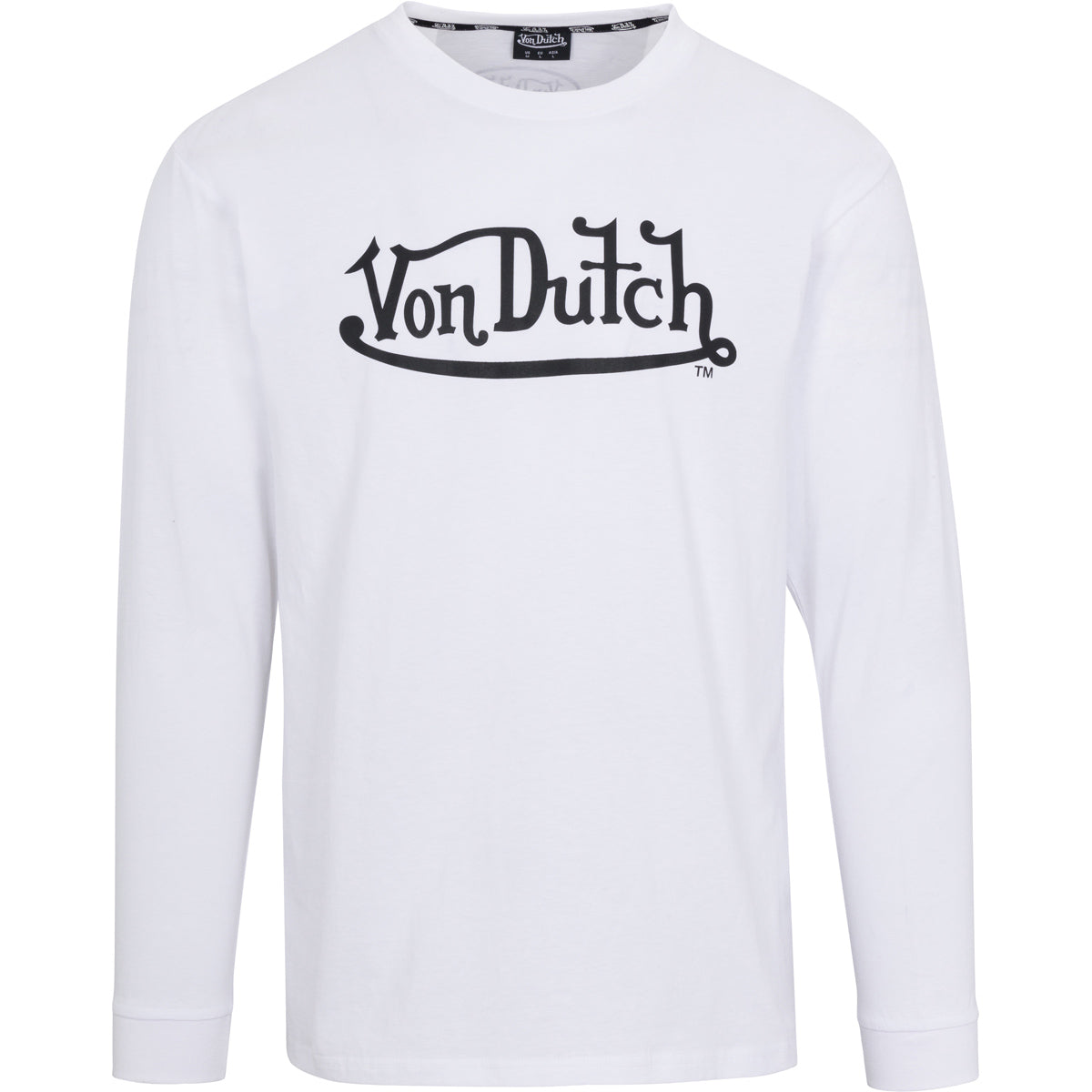Von Dutch Originals Logo White LS Tee