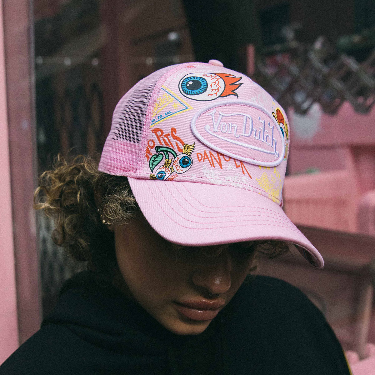 Von Dutch Pink Jax Trucker Hat