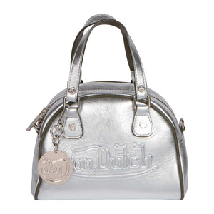 Silver Leather Von Dutch Paris Bowling Bag