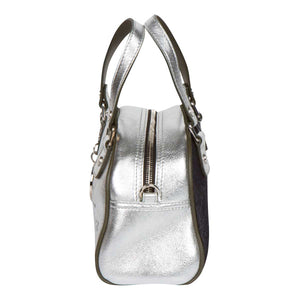Silver Leather Von Dutch Paris Bowling Bag