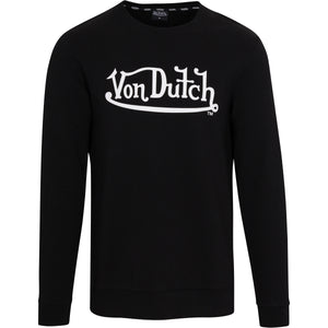Von Dutch Originals Logo Black Crew Neck Sweater