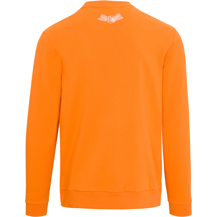 Von Dutch Originals Logo Orange Crew Neck Sweater