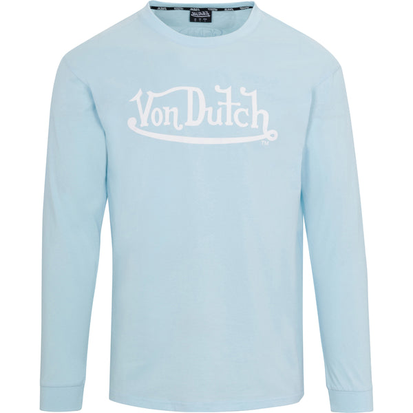 Von Dutch Originals Logo Light Blue LS Tee